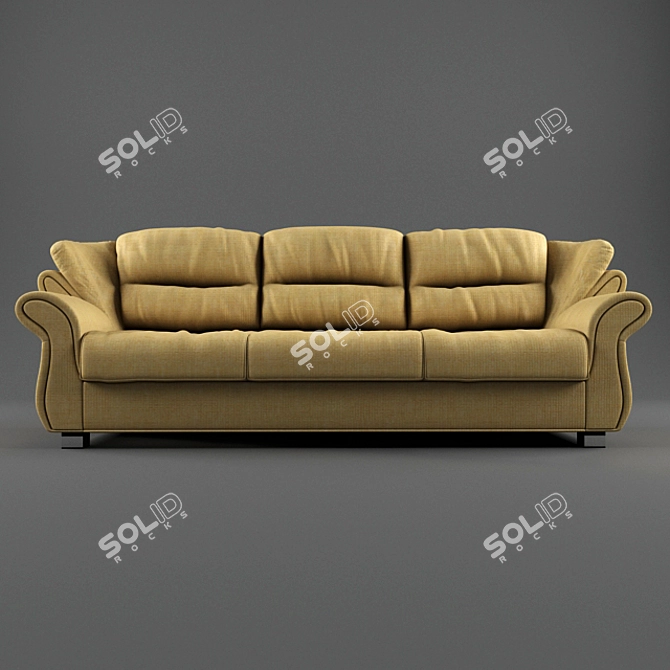 Title: Triple Canvas Sofa 3D model image 2