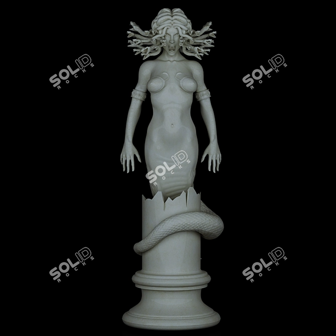 Gorgon's Curse Medusa Necklace 3D model image 2