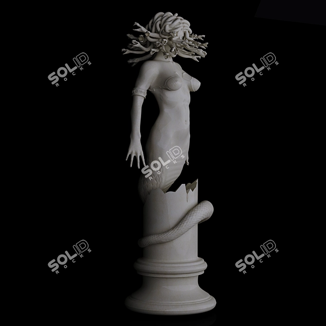 Gorgon's Curse Medusa Necklace 3D model image 3