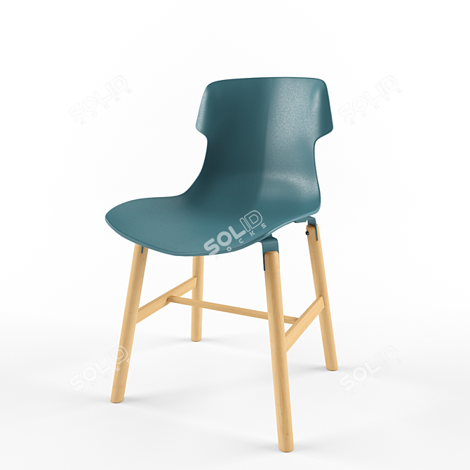 Casamania Stereo Wood Chair: Stylish and Sturdy 3D model image 1