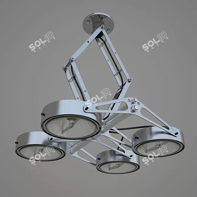 Smart Glow: Futuristic Luminaire 3D model image 1