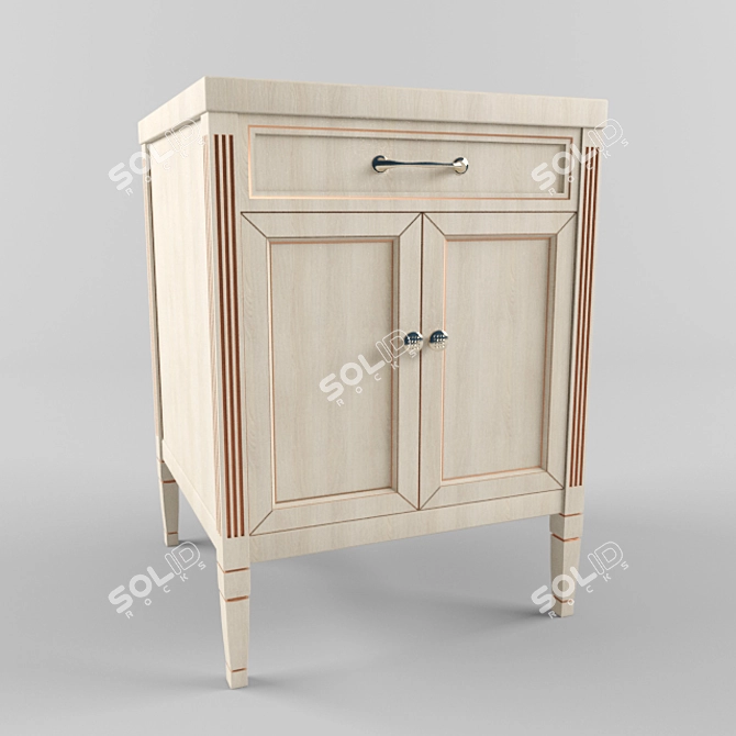 Classic Style Entryway Cupboard 3D model image 1