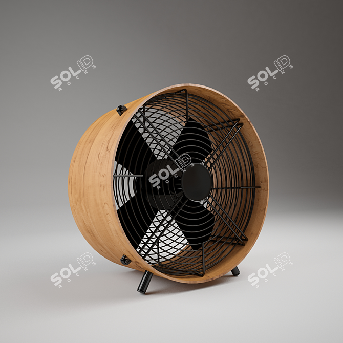 Stadler Form Floor Fan: Powerful Cooling Companion 3D model image 1