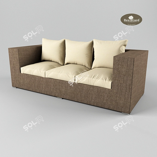 Modern 5-Person Lounge Group 3D model image 2