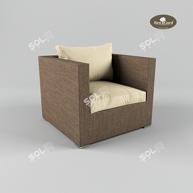 Modern 5-Person Lounge Group 3D model image 3