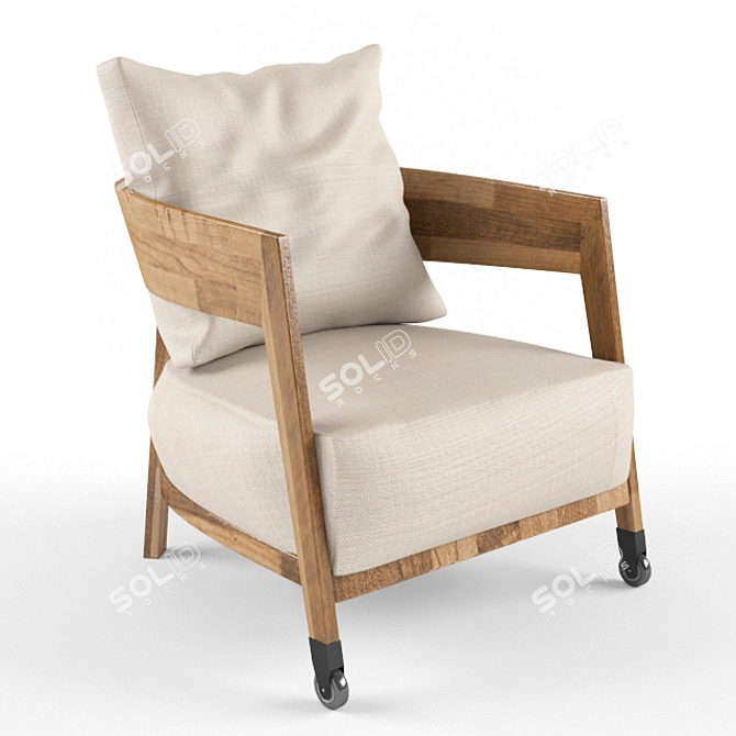 Caroline Chair: Modern, Mobile, Flexform 3D model image 1