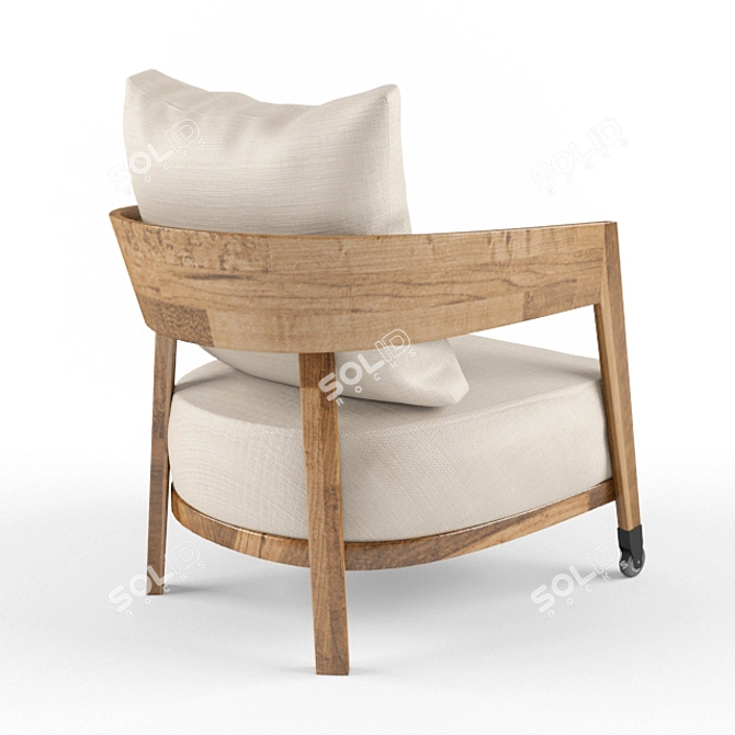 Caroline Chair: Modern, Mobile, Flexform 3D model image 2