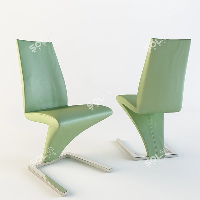 Modern and Stylish Rolf Benz Chair 3D model image 1