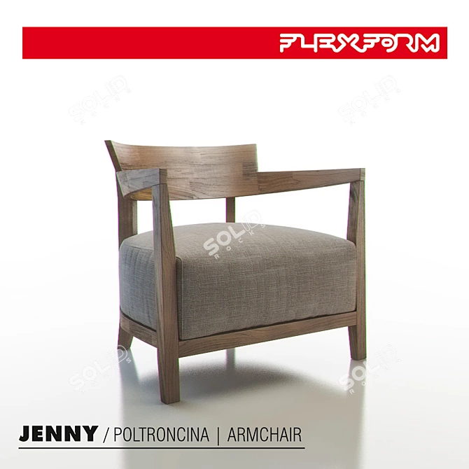 Elegant Flexform Jenny Armchair 3D model image 1