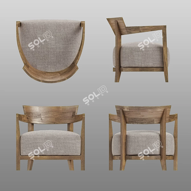 Elegant Flexform Jenny Armchair 3D model image 3