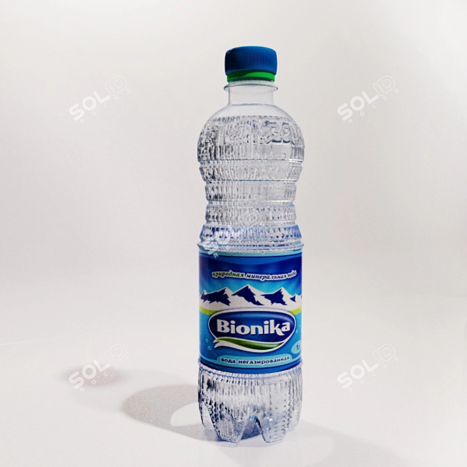 Bionic Water Bottle: Refreshing Hydration 3D model image 1