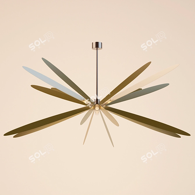 Elegant Dragonfly Chandelier 3D model image 1