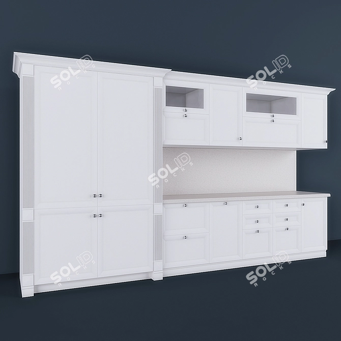 Elegant Arrex-1 Anna Kitchen 3D model image 1