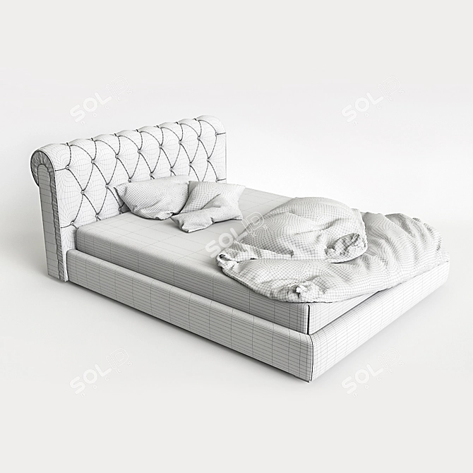 Luxury Bolzan Letti Bed - EXIGE 3D model image 2