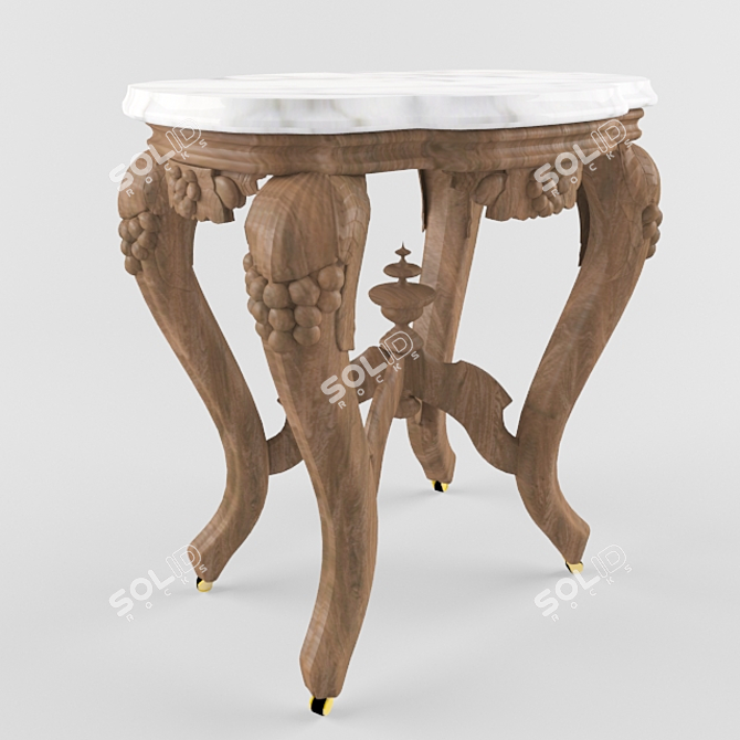 Elegant Victorian Table 3D model image 1