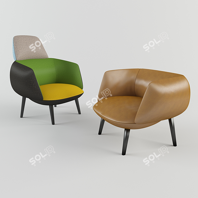 Stylish Betty Armchair by Maxdesign 3D model image 1