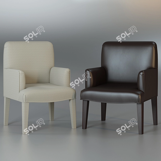 Elegant Isotta Dining Chair 3D model image 1