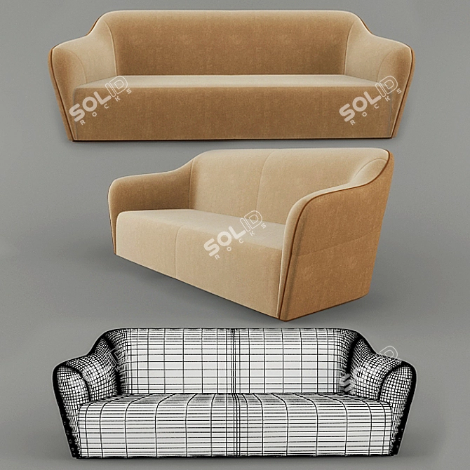 Elegant Smania GRAMERCY Sofa 3D model image 1