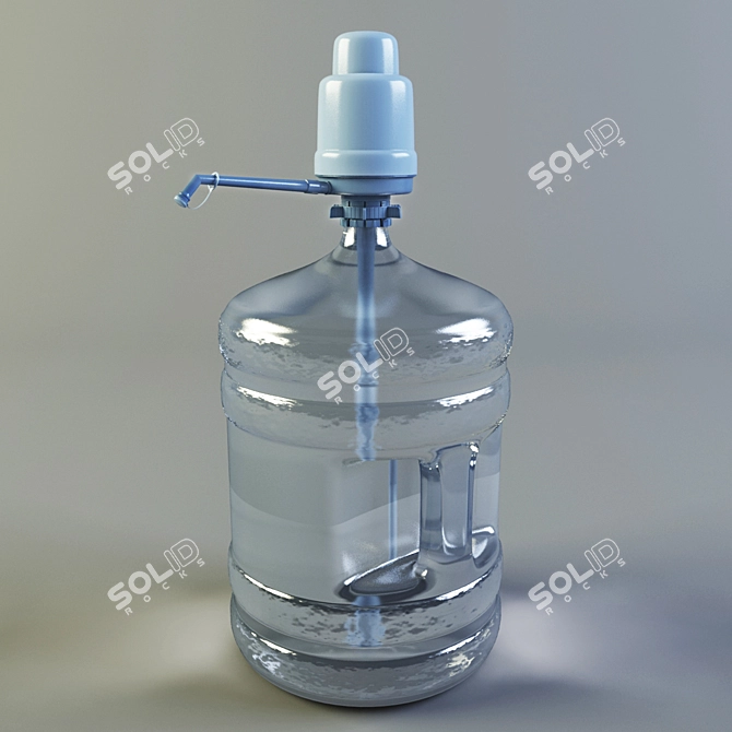 Pump It Up Water Bottle 3D model image 1