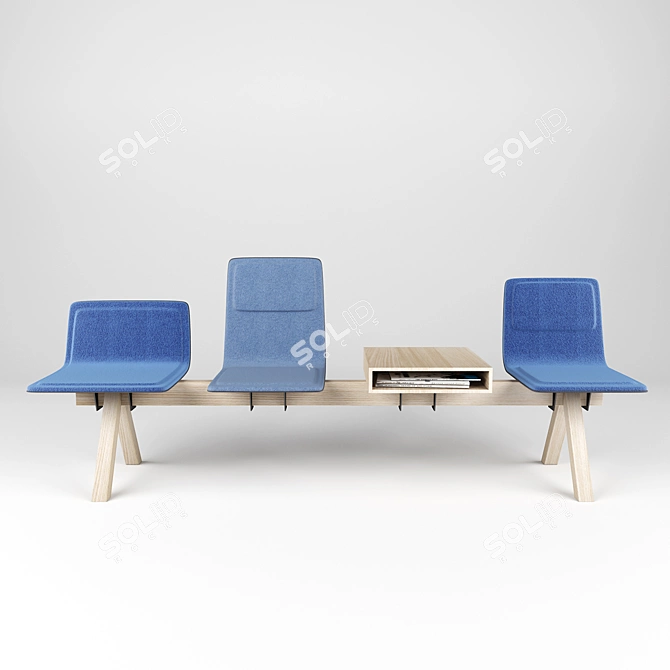 Versatile Laia Seating Beam with Coffee Table 3D model image 2