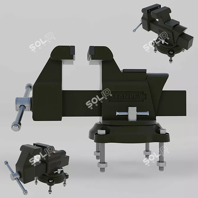 Title: Compact Tabletop Vise Clamp 3D model image 1