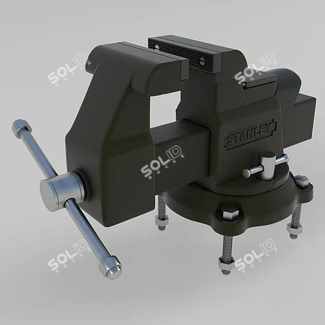 Title: Compact Tabletop Vise Clamp 3D model image 2