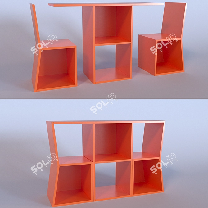 Trick: Sakura Adachi's Transforming Bookshelf 3D model image 1