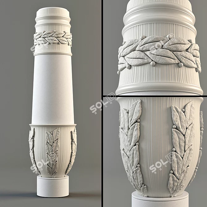 Elegant Sigma VS100 Floor Vase 3D model image 1