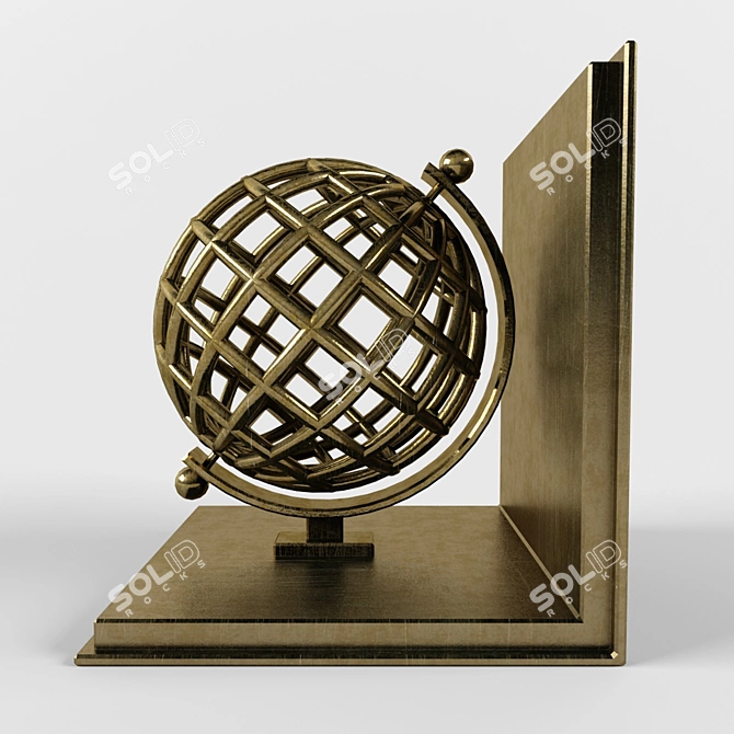 Eichholtz Brass Globe: Exquisite Design 3D model image 2