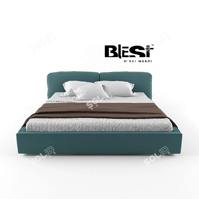 Elegant Dream Bed 3D model image 1