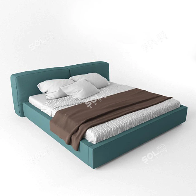 Elegant Dream Bed 3D model image 2