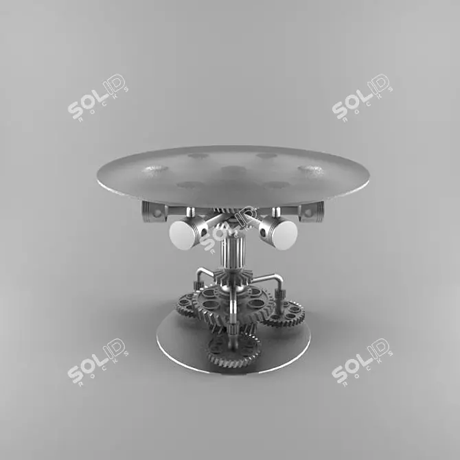 Modern Wooden Table 3D model image 1