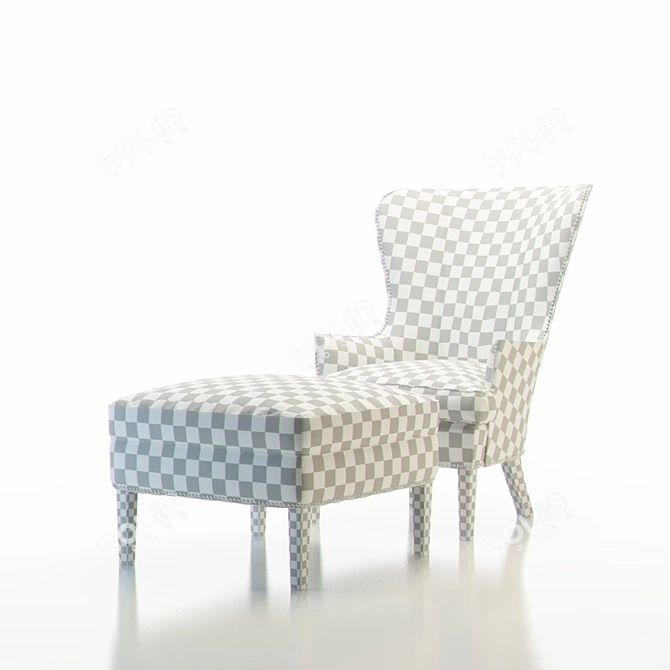 Crate&Barrel Dylan Leather Chair 3D model image 2