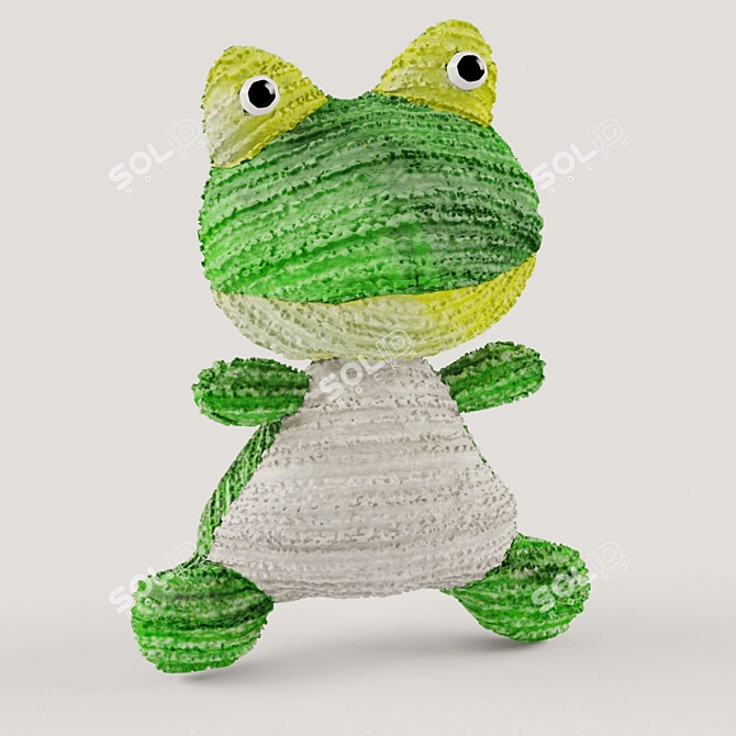 Glowing Frog Toy 3D model image 2