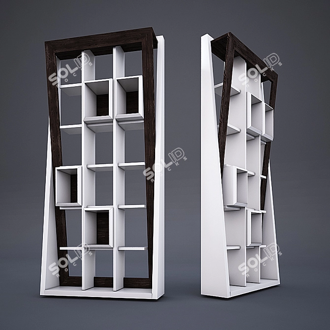 Sleek Metal Rack: Stylish and Practical 3D model image 1