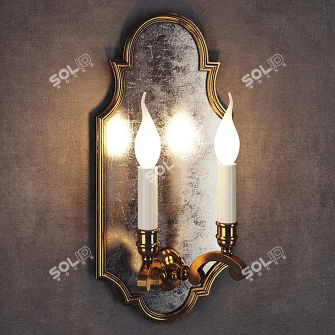 Elegant Rearden Sconce - GRAMERCY HOME 3D model image 1