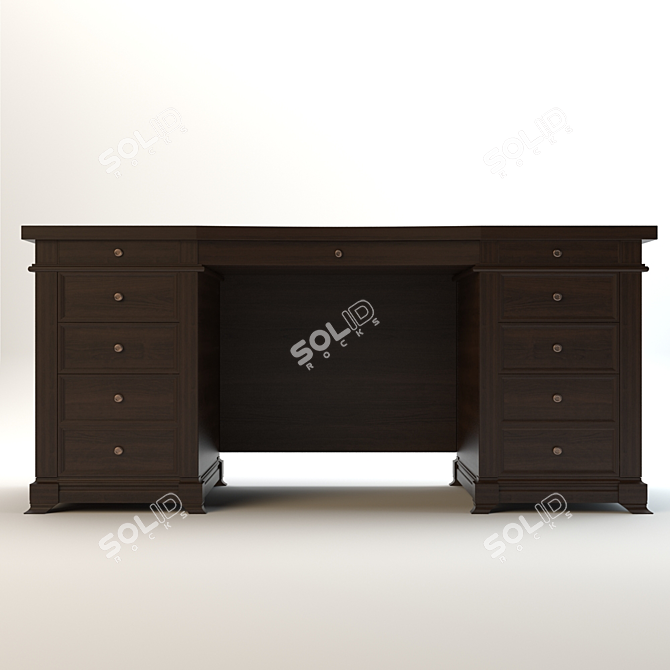 Classic Style Writing Desk 3D model image 3