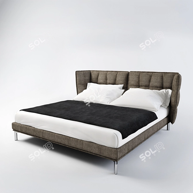 Papilio Luxury Bed: Ultimate Comfort 3D model image 1