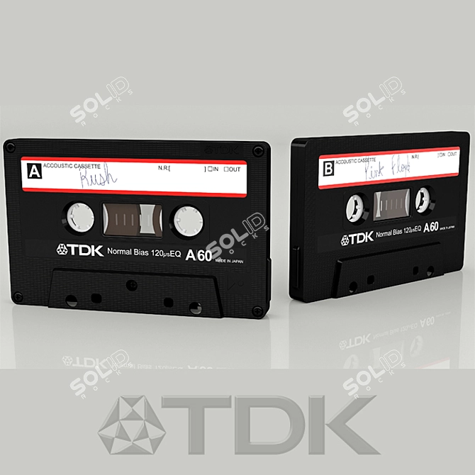 Vintage TDK Cassette Tape 3D model image 1