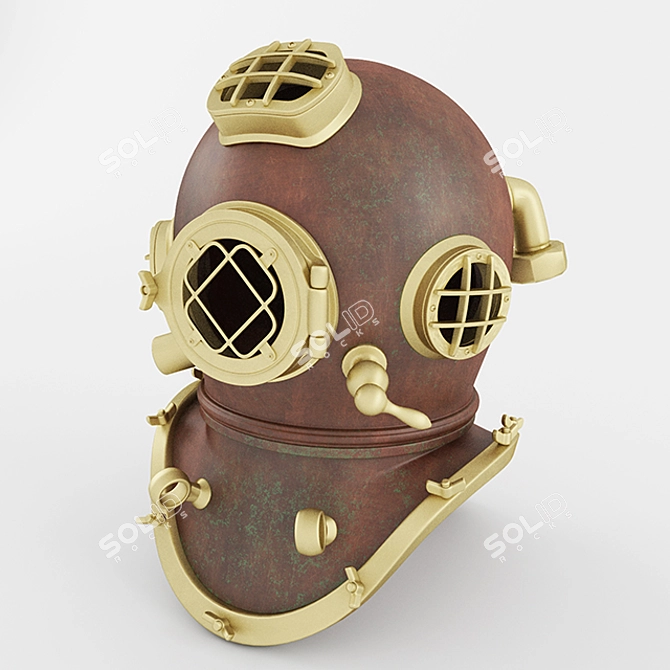 DiveSafe Helmet 3D model image 2