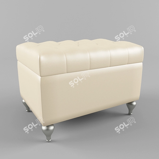 Fiji Garden Bench - 60x42x42cm 3D model image 1