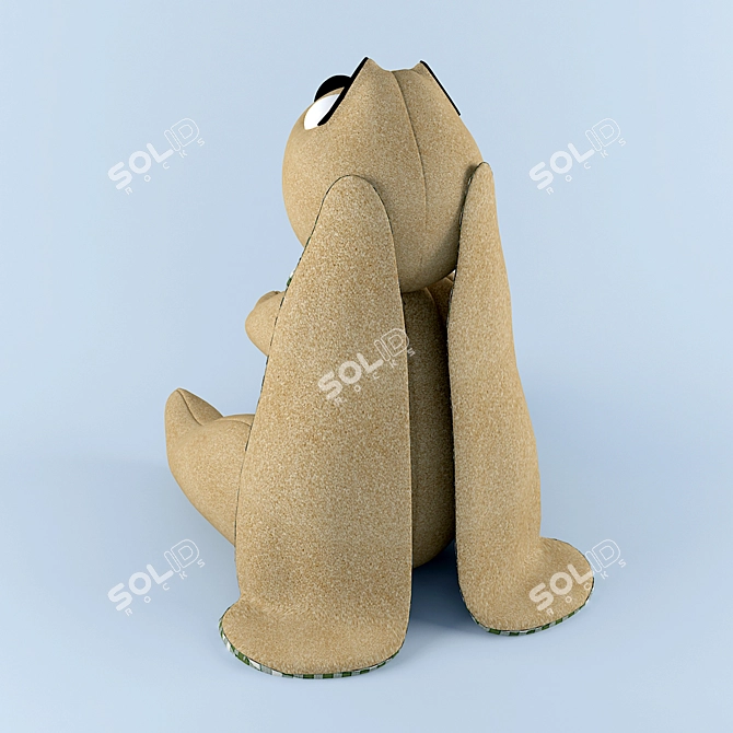 Cuddly Bunny Plush 3D model image 2