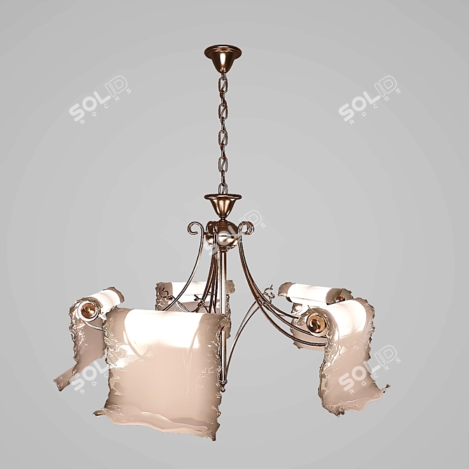 Elegant Crystal Chandelier 3D model image 1