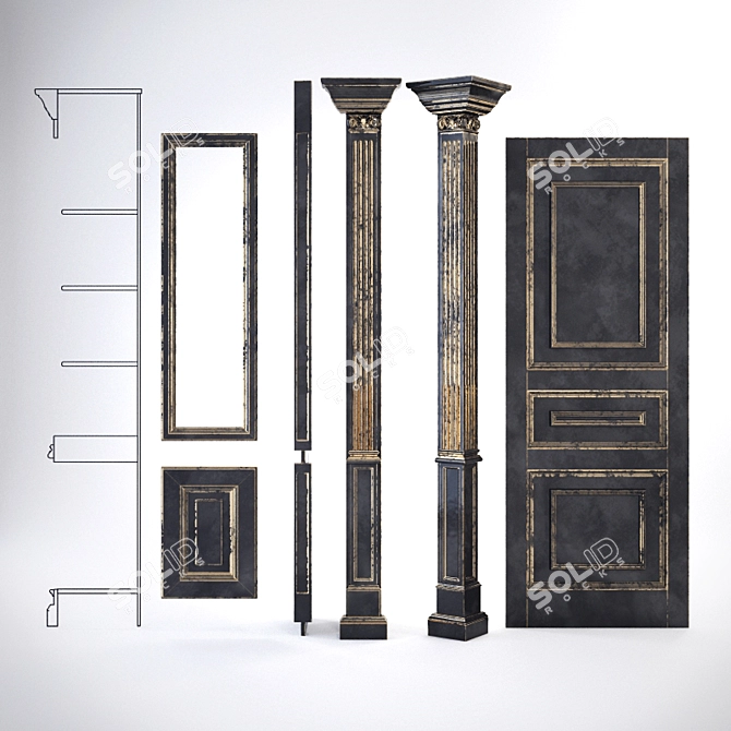 Title: ZONTA Hermitage System Cabinets 3D model image 2