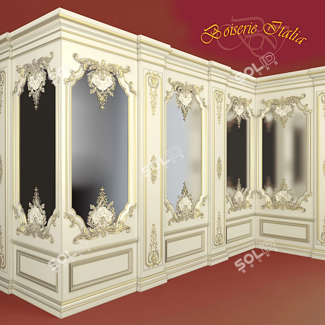 Italian Wall Panels by Boiserie Italia 3D model image 1