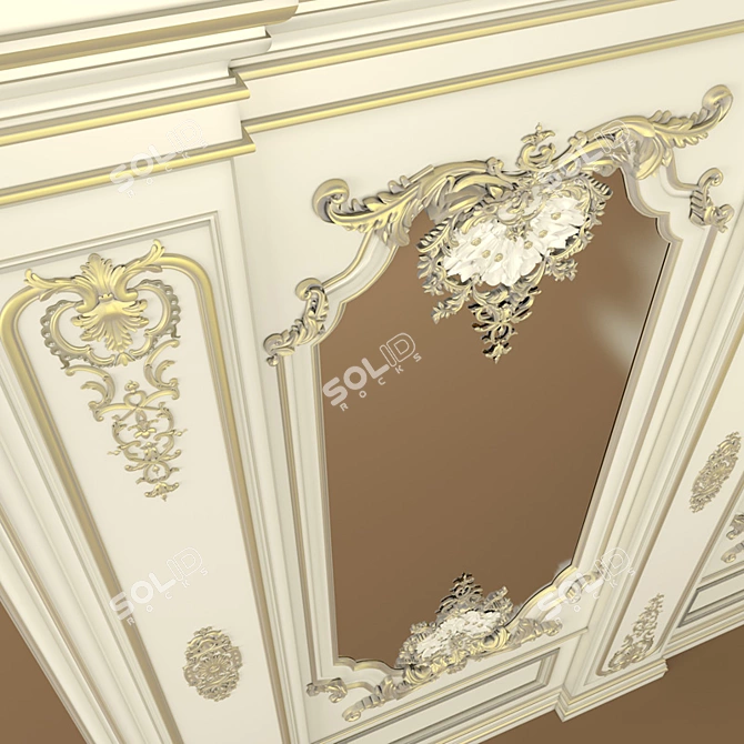 Italian Wall Panels by Boiserie Italia 3D model image 2