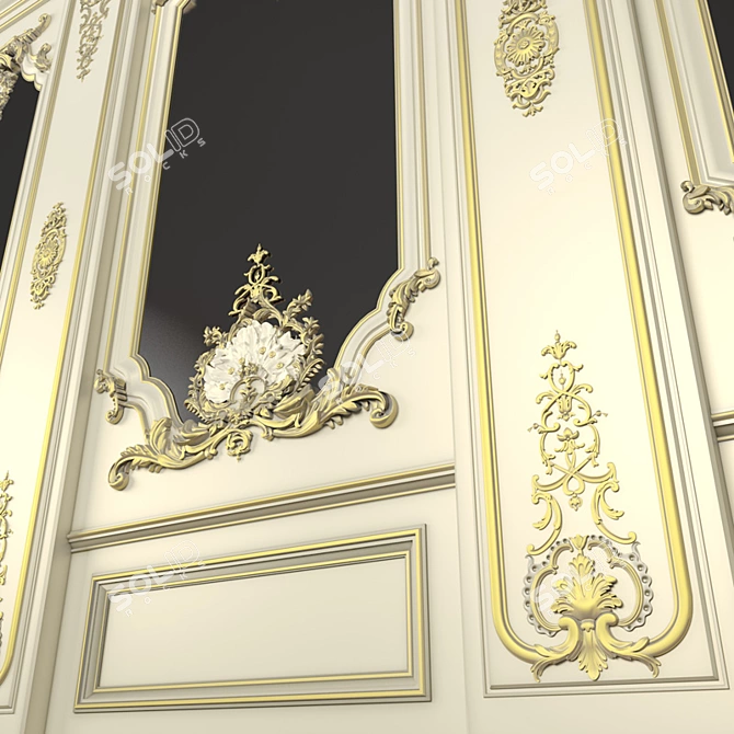 Italian Wall Panels by Boiserie Italia 3D model image 3