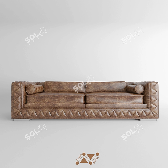 Sleek Comfort: Modern Sofa 3D model image 1