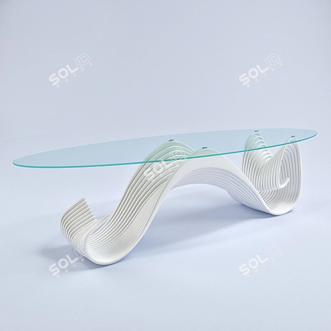 Wave Table - Modern Design Furniture 3D model image 1