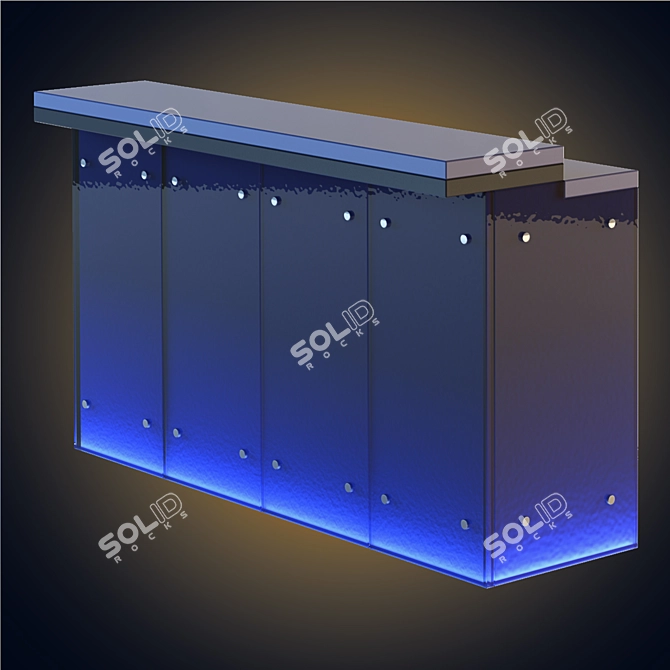 Illuminated Bar Counter 3D model image 1